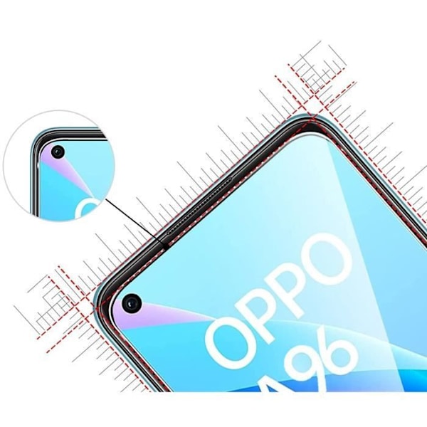 Härdat glas för OPPO A96 [Paket 2] Skärmskydd Film Phonillico® Transparent