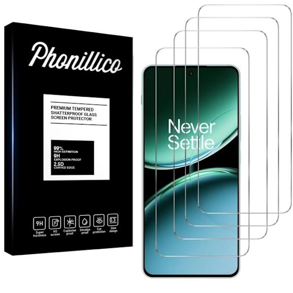 Skärmskydd - Phonillico® - OnePlus Nord 4 5G - Härdat Glas - Pack om 4 - Repälsande Transparent