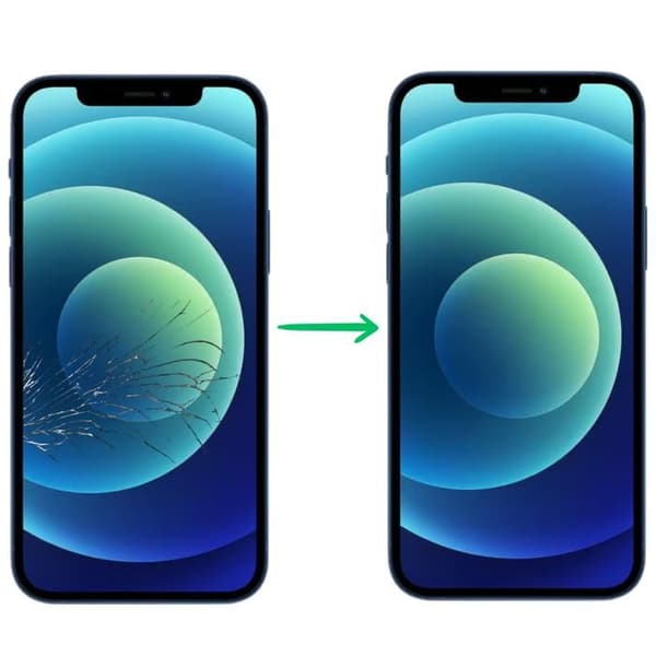 Erstatnings LCD-skærm til iPhone 12 / 12 PRO – Samlet berøringsglas Phonillico®