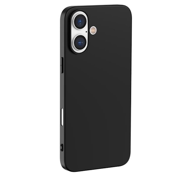 Coque Noir pour iPhone 16 - Silicone Gel TPU Protection Souple Ultra Mince Phonillico® Svart