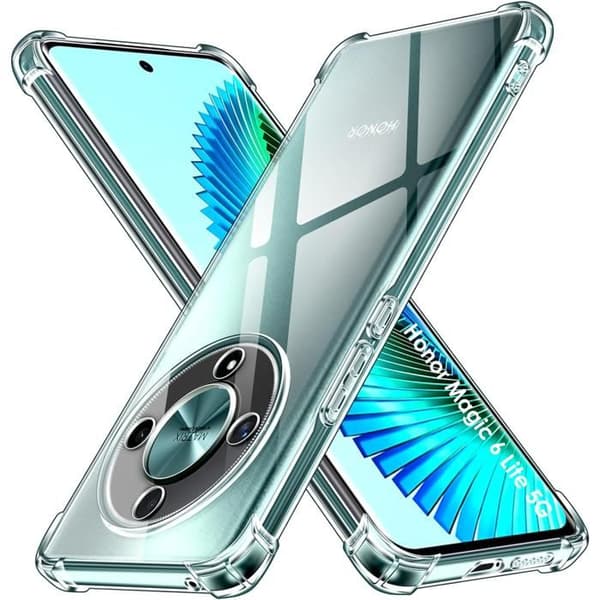 Coque til Honor Magic 6 Lite 5G - Stødabsorberende Beskyttelse TPU Blød Gennemsigtig Phonillico® Transparent