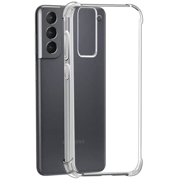 Stødabsorberende Transparent Silikone Cover til Samsung S21 PLUS - Phonillico® Transparent