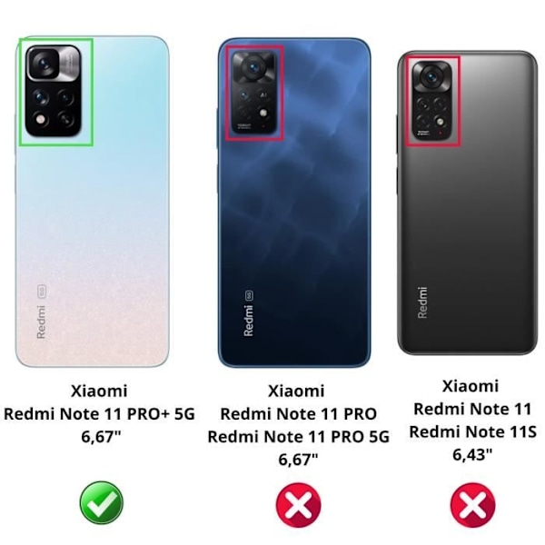 Kuori Xiaomi Redmi Note 11 PRO+ 5G - Redmi Note 11 PRO PLUS 5G - Musta Lompakko Magnetsulkija Phonillico® Svart
