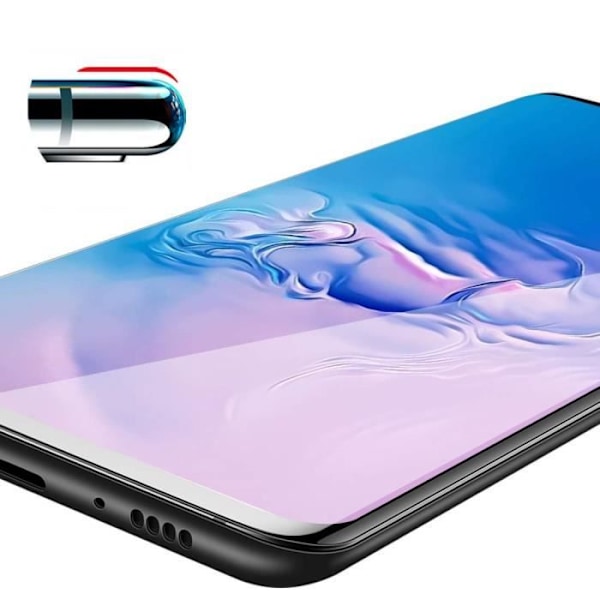 Elokuvansuojus - Phonillico® - Samsung Galaxy S10 PLUS - 3 Suojakalvoa - Naarmunkestävä - Musta Reuna Svart