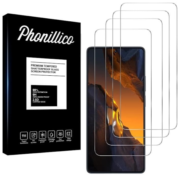 Film Protecteur - Phonillico® - Xiaomi Poco F5 / F5 PRO - Paket med 4 - Ripsbeständig - Transparent Transparent