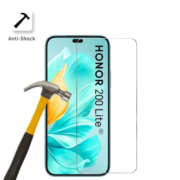 Filmen Tempered Glass - Phonillico - Honor 200 Lite 5G - Pakke med 2 - Ridse-resistent - Gennemsigtig