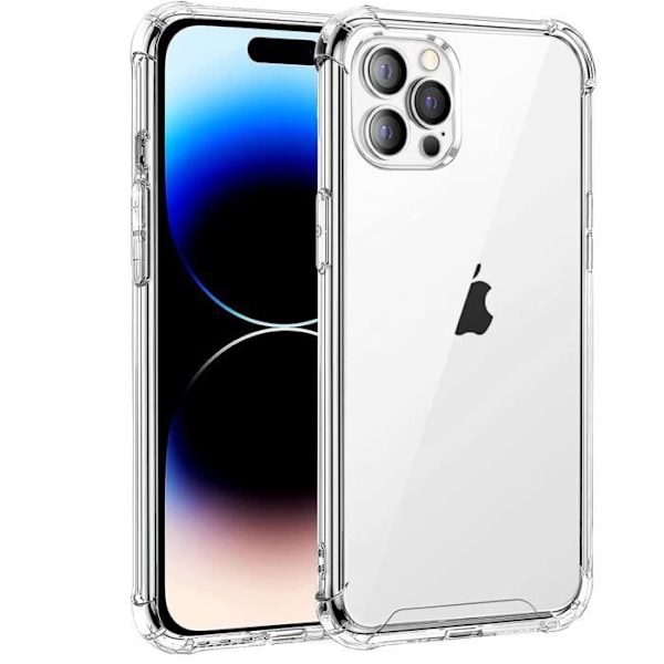 Stötsäkert fodral till iPhone 15 PRO - Transparent mjukt silikonskydd Phonillico®
