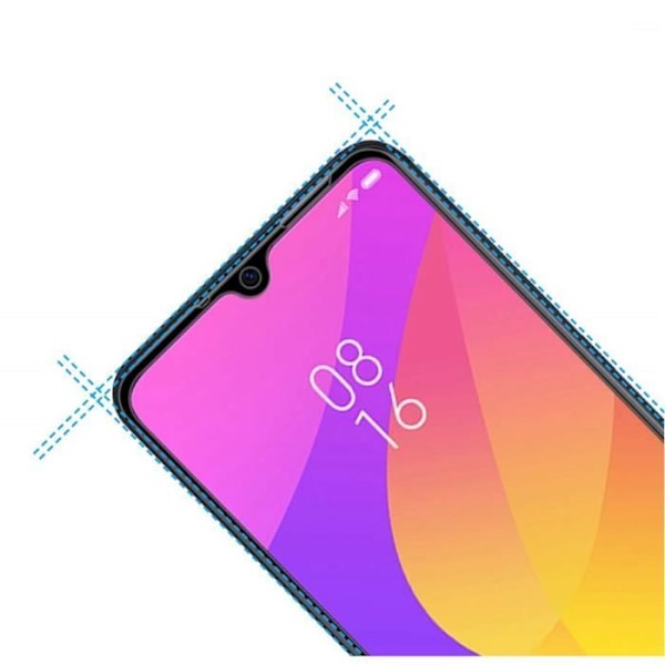 Hærdet Glas til Xiaomi MI 9 LITE - Fuldt Transparent Film Sort Kant Skærmbeskyttelse [Phonillico®]