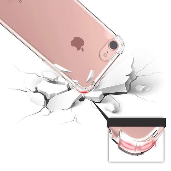 [Kompatibel Apple iPhone 8] Slagfast Silikone Transparent [Phonillico®] Transparent