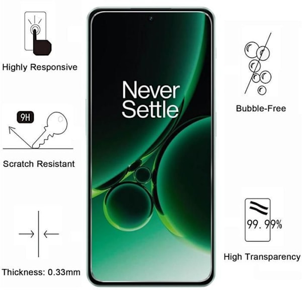Elokuvateippi näyttösuojalle - Phonillico - OnePlus Nord 3 5G - Paketti 4 - Naarmunkestävä - Läpinäkyvä Transparent
