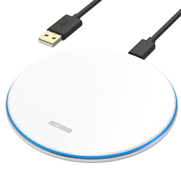 Svart Induktionsladdare [Kompatibel med Samsung Galaxy NOTE9-8-S9-S8-S7-S6EDGE-S6] Snabbt Trådlöst Laddningssystem Qi Wireless Power