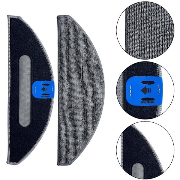 Lingett - iRobot - Roomba Combo J5 J5+ I8 I8+ I5 I5+ - 4-pack - Tvättbar mikrofiber - Blöt mopp