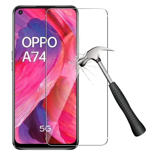 Hærdet Glas til Oppo A74 5G [Pakke 2] Beskyttelsesfilm til Skærm Phonillico®