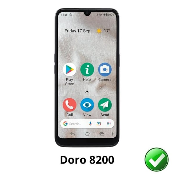 Näytönsuojus - Phonillico - Doro 8200 - 2 kpl - Naarmuuntumaton - Ultra ohut Transparent