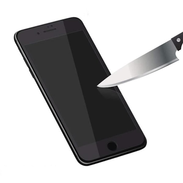 Hærdet Glas - Phonillico® - iPhone SE 2020 - Pakke med 3 - Gennemsigtig - Sort Kant - Ridsefast Transparent, svart