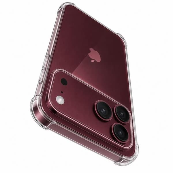Skal för iPhone 18 PRO MAX - Stötsäker Skydd Silikon Mjuk Transparent Phonillico® Transparent