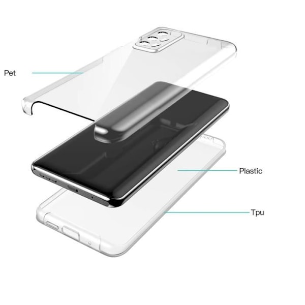 Fodral för Xiaomi 11T - 11T PRO - 360 Hel Transparent Två Delar Fram Bak Passande Phonillico® Transparent