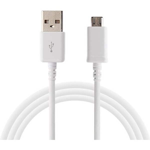 [ yhteensopiva Samsung Galaxy A3-A5-2015-2016-A6-A6+-A7 ] Kaapeli USB Lataus Valkoinen Micro USB Portti 1 Metri [Phonillico®]