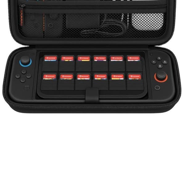 Etui til Nintendo Switch 2 - Sort transportpouch til opbevaring med kortpladser til spil Phonillico® Svart