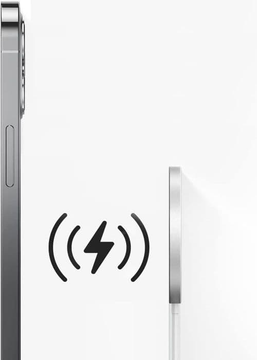 Lader til iPhone 16 / iPhone 16 PLUS / iPhone 16 PRO / iPhone 16 PRO MAX - induktion kompatibel med magsafe Phonillico® Vit