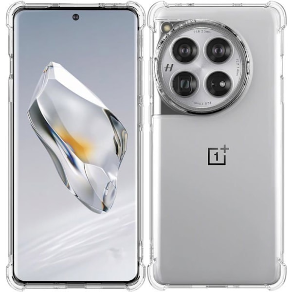 Coque til OnePlus 12 5G - Phonillico® - Stødabsorberende - Blødt TPU - Transparent - Forstærket beskyttelse Transparent