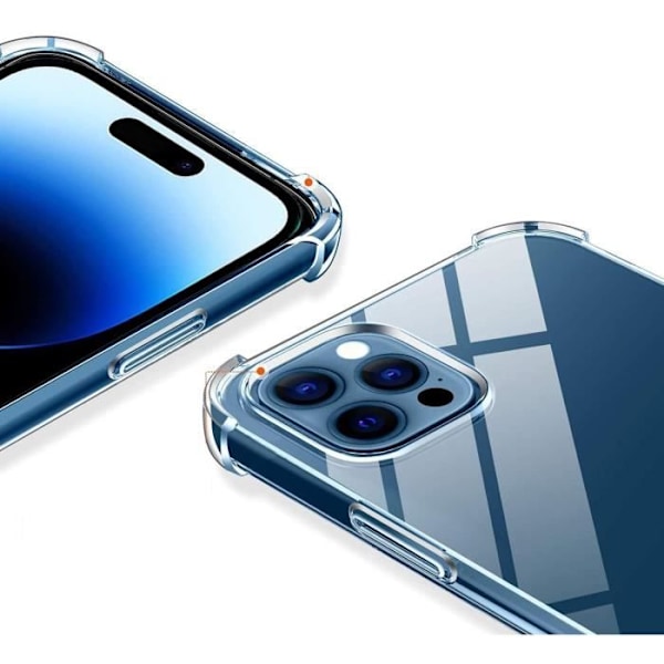 Coque til iPhone 14 PRO - Stødabsorberende Beskyttelse Silikone Blød Gennemsigtig Phonillico® Transparent