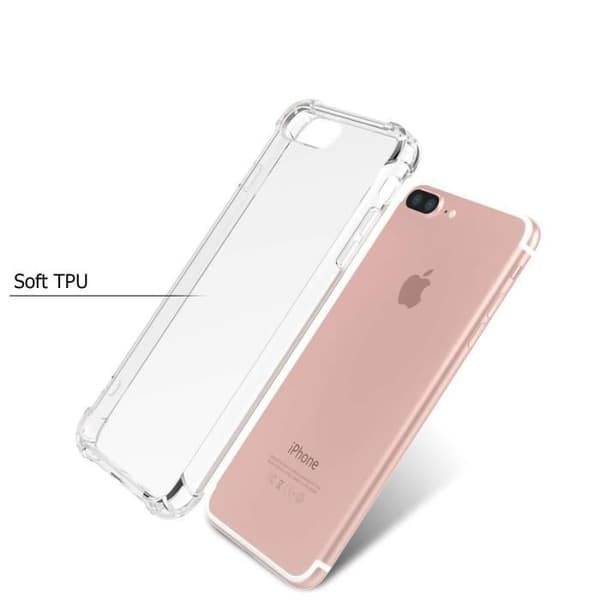 [Kompatibel Apple iPhone 8 PLUS] Stødabsorberende Silikone Transparent [Phonillico®] Transparent