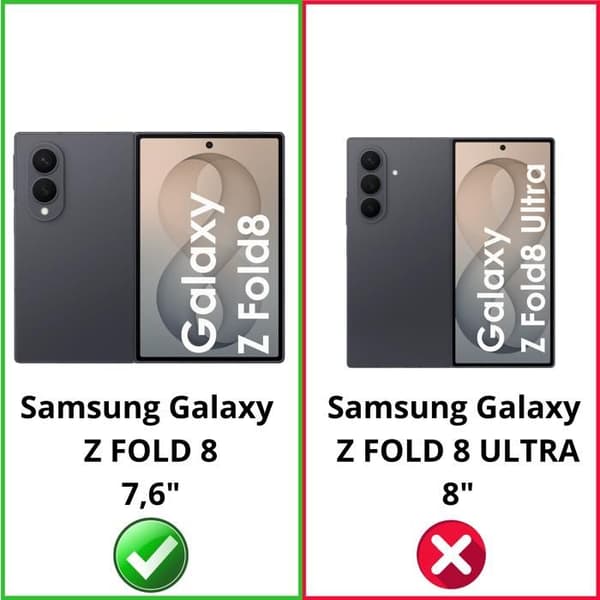 Skyddsfodral för Samsung Galaxy Z FOLD 8 - Stötsäker Hård Silikon Transparent Phonillico® Transparent
