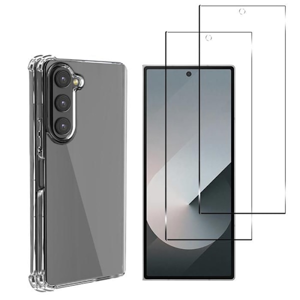 Stötsäker skal - Phonillico® - Samsung Galaxy Z FOLD 6 - Flexibel - Transparent - Förstärkt skydd Transparent