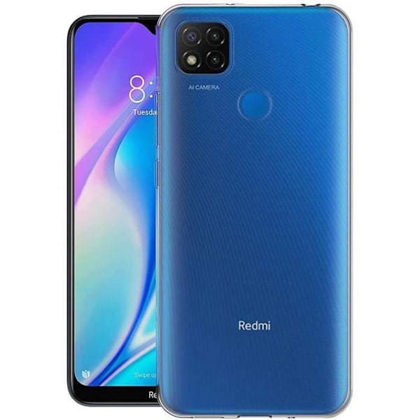Coque til Xiaomi REDMI 9C NFC og 2 Tempereret Glas Sort Kant Skærmbeskyttelse Phonillico®