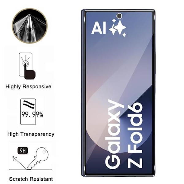 Film i Plast - Phonillico® - Samsung Galaxy Z FOLD 6 - Ultra Tunn - Anti Rep - Pack 2
