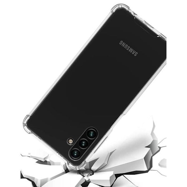 Samsung Galaxy A04S - Iskunkestävä TPU Pehmeä Läpinäkyvä Kuori Phonillico®