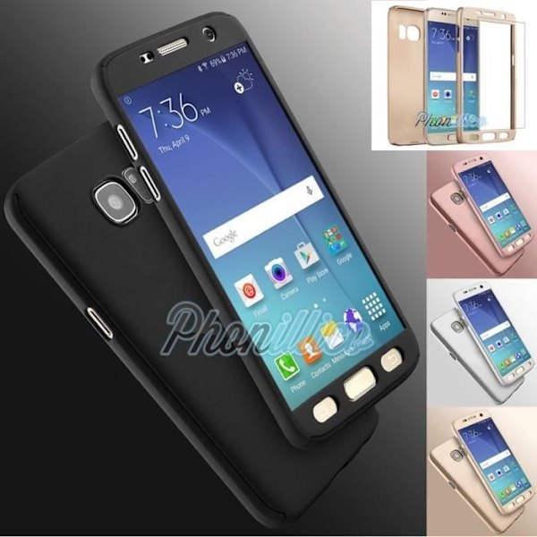 Coque til Samsung Galaxy A3 2017 - 360 Full Sort Tempered Glass Phonillico®