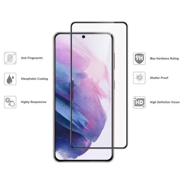 Coque til Samsung S21 og 2 hærdede glas Phonillico® Transparent
