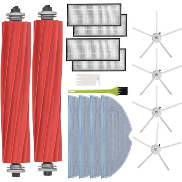 Pack tillbehör för Roborock S7 S7 Plus S7 Pro Ultra S7 MaxV T7s - Filter/mopp/sidoborstar/rullar Phonillico®