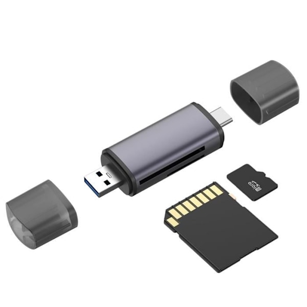 Kortläsare - Ej specificerat - USB-C - Kompatibel med OTG - Svart - Multifunktionell