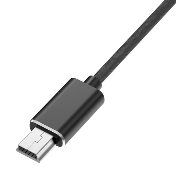 Lot 2 kabler til Sony Move Motion Controller/PS3 SIXAXIS Wireless Controller - Kabel Mini B/USB-C Sort 1 Meter Phonillico® Svart