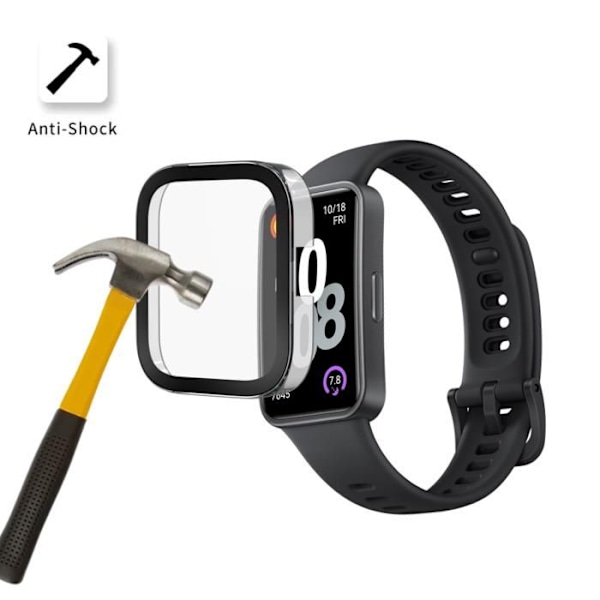 Compatibel skal för Huawei Band 10/Band 9/Band 8 - Hårt skydd för smartklocka, transparent fodral med härdat glas Phonillico® Transparent