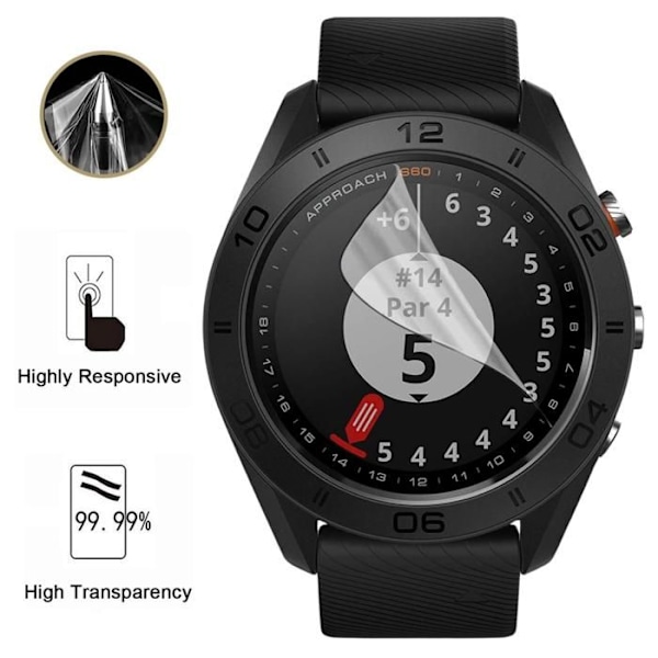 Skyddsskydd för Garmin Approach S60 [Pack 6] Ultra Tunn Plastskyddsfilm Phonillico Transparent