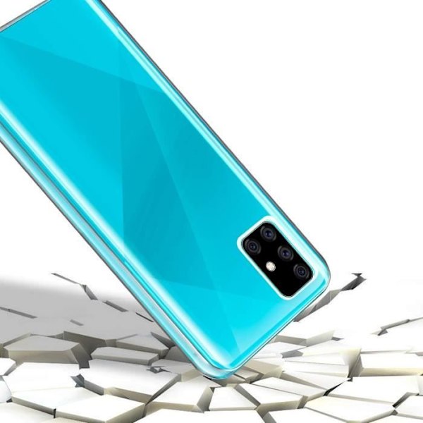 Coque til Samsung Galaxy A51 - Etui Gel TPU Silikone Hel Transparent Beskyttelse Blød 2 Dele Foran Bagved Phonillico® Transparent