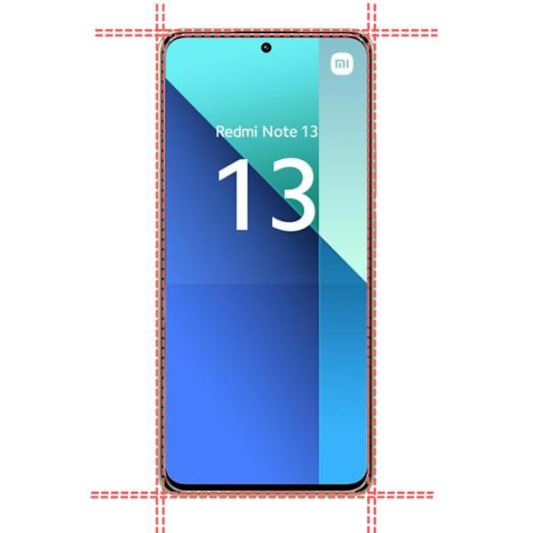 Hærdet Glas til Xiaomi Redmi Note 13 4G og Kamera Beskyttelse [Pakke 2] Beskyttelsesfilm Phonillico® Transparent