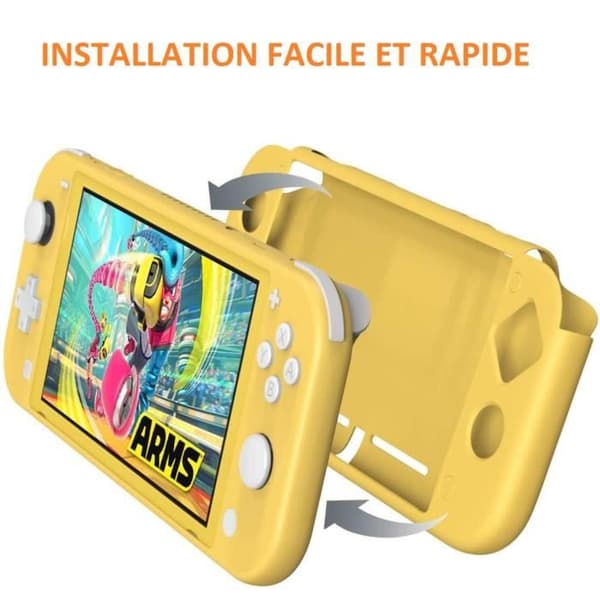 Coque Silikone Gul Kompatibel med Nintendo Switch lite - Etui Covers Beskyttelse Mod Ridser Stødabsorberende Anti-Skrid Phonillico® Gul