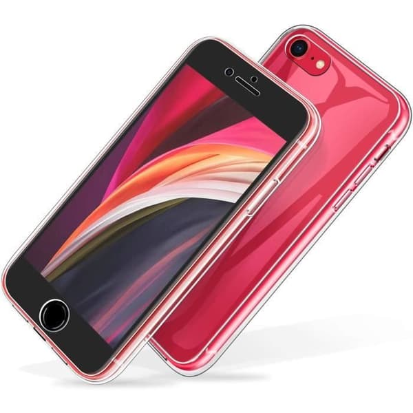 Cover for iPhone SE 2022 - 360 Full Transparent Case 2 Parts Front Back Stackable Phonillico® Transparent