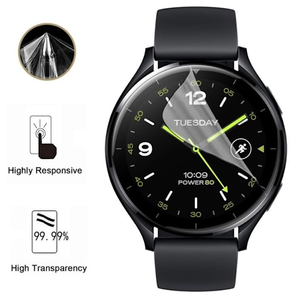 Skyddsskärm för Xiaomi Watch 2 [Pack 6] Plastskydd Film Resistenta Ultra Tunn Phonillico Transparent