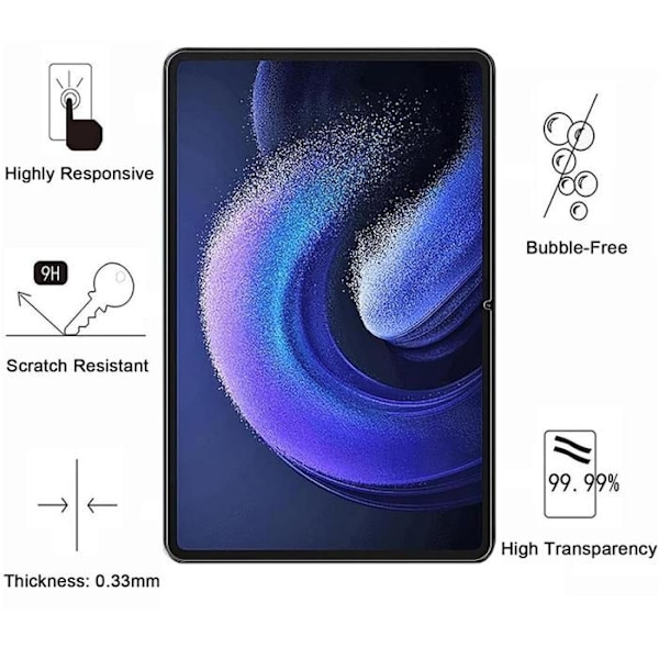 Näytönsuojus - Xiaomi - Pad 6 / Pad 6 Pro - Karkaistu lasi - Naarmunkestävä - 2 pakkausta