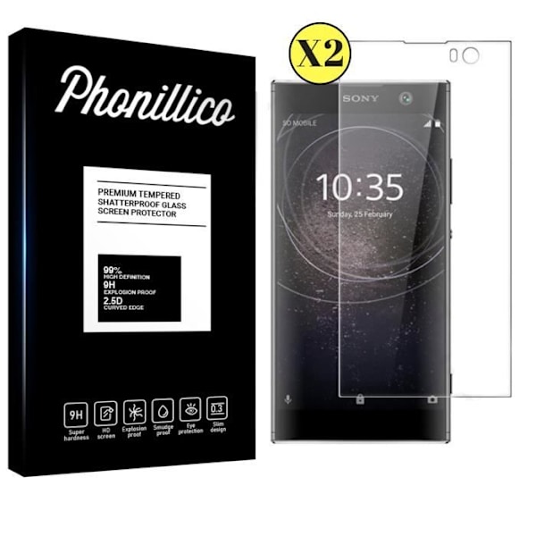 Film Vitre Skyddsskärm - Phonillico® - Sony Xperia XA2 - Paket med 2 - Härdat Glas - Repfria
