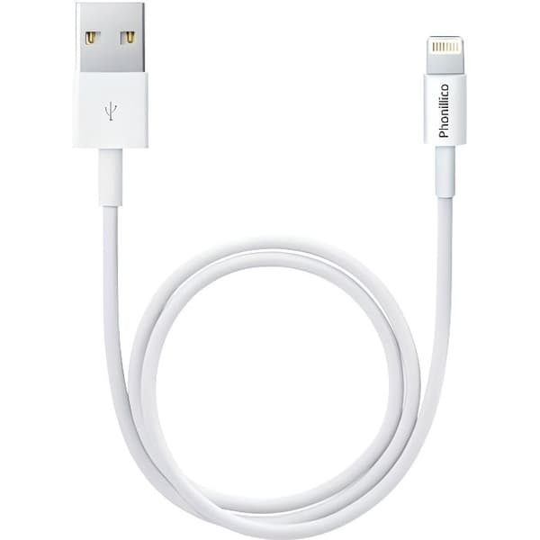 USB-kabel Hvid Oplader til iPhone 11 / 11 PRO / 11 PRO MAX - Opladerkabel Mål 1 Meter [Phonillico®]