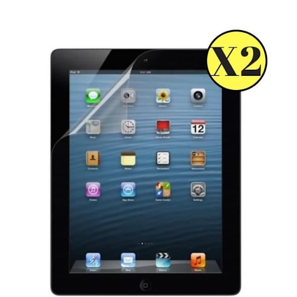 Set med 2 skyddfilmer för Apple iPad 2 - iPad 3 - iPad 4 - Ultra hållbart plastskydd mot repor