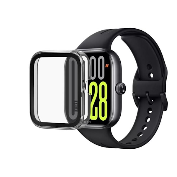 Coque kompatibel med Xiaomi Redmi Watch 5 - Hårdt beskyttende transparent etui med hærdet glas Phonillico® Transparent