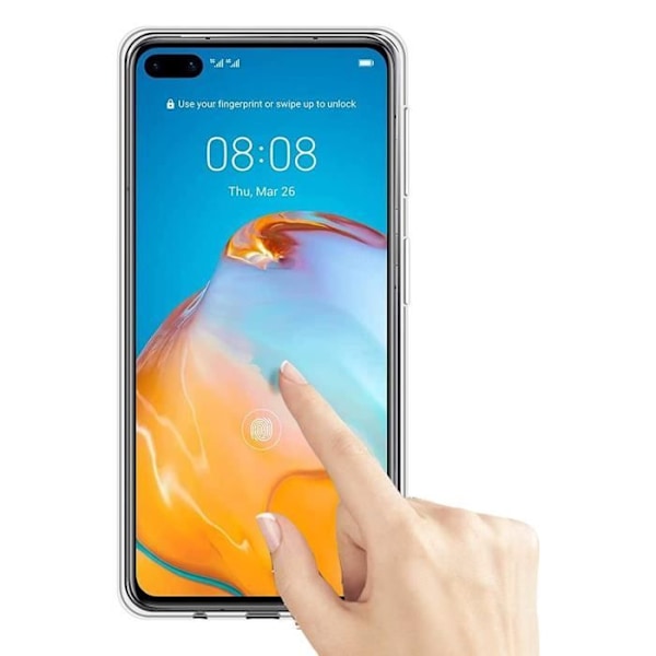 Skal till Huawei P40 PRO - Helt transparent gel TPU silikonskydd två delar fram bak sammankopplande Phonillico®